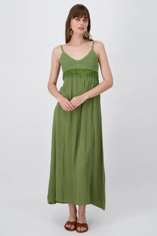 Vestido crochet liso tirantes sold by Shasa