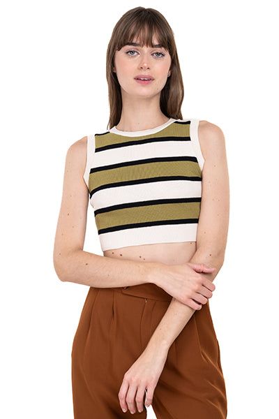 Top sin mangas cuello redondo sold by Shasa