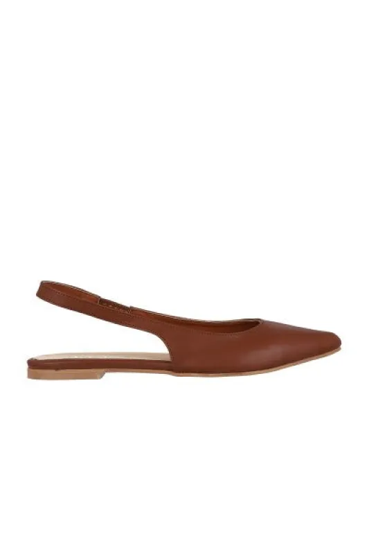Flat sling back pointy sold by Shasa