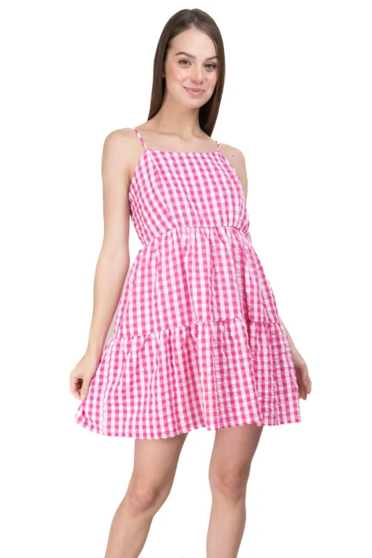 Vestido mini capas cuadros sold by Shasa