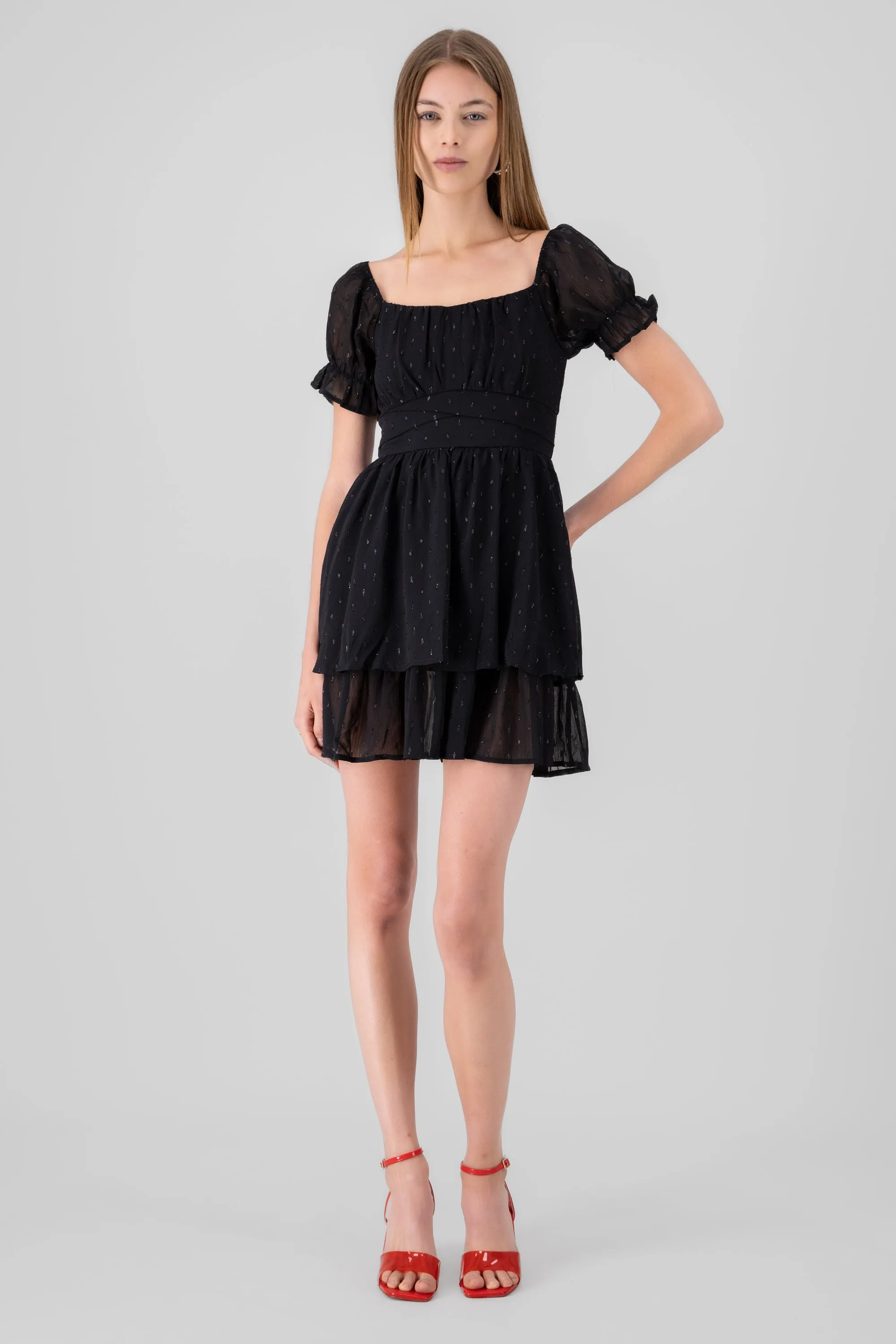 Vestido mini olanes textura sold by Shasa