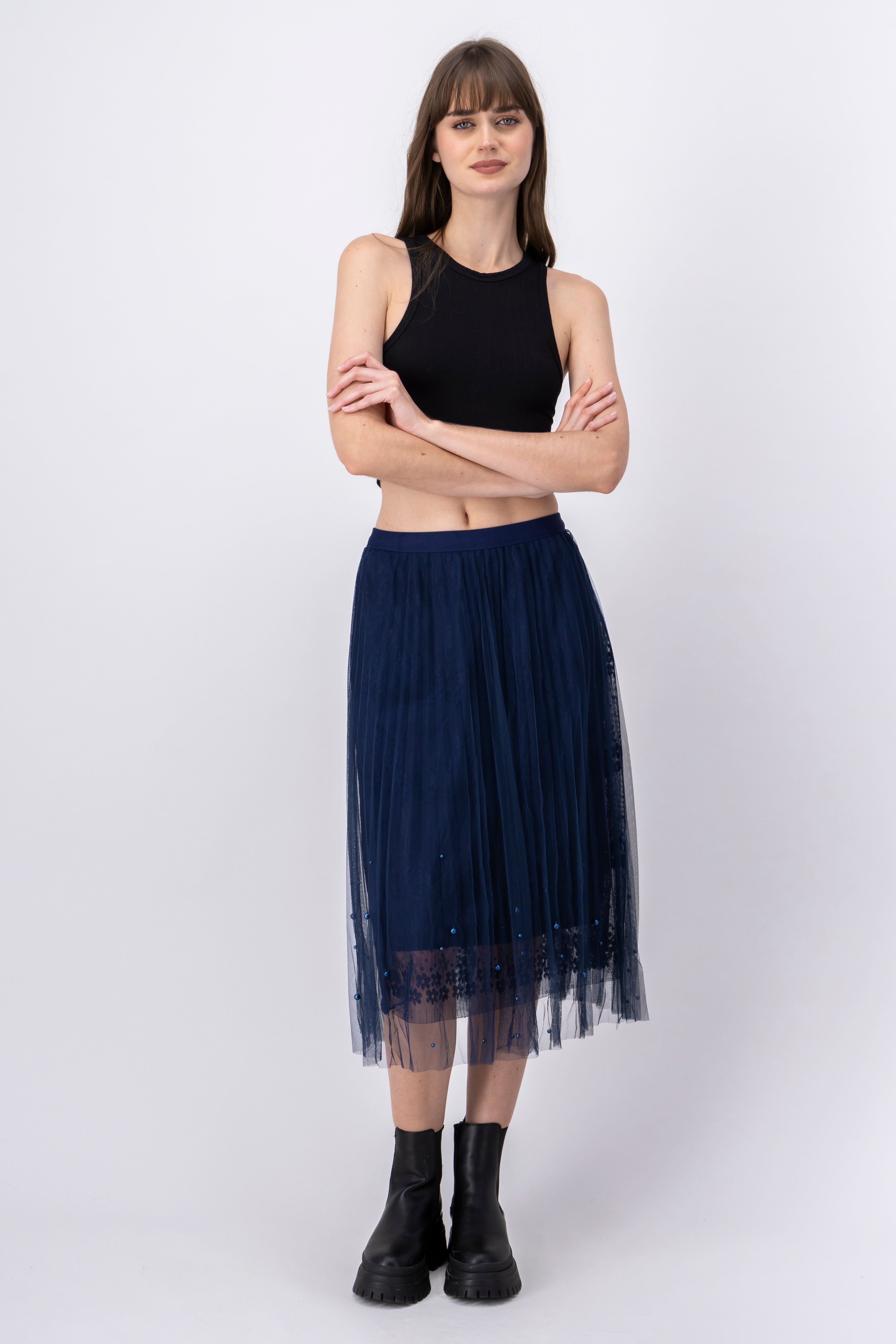 Falda midi plisado mesh sold by Shasa product image thumbnail 5