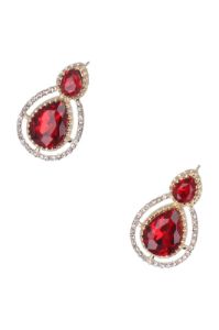 Aretes Largos Gota Cristal sold by Shasa