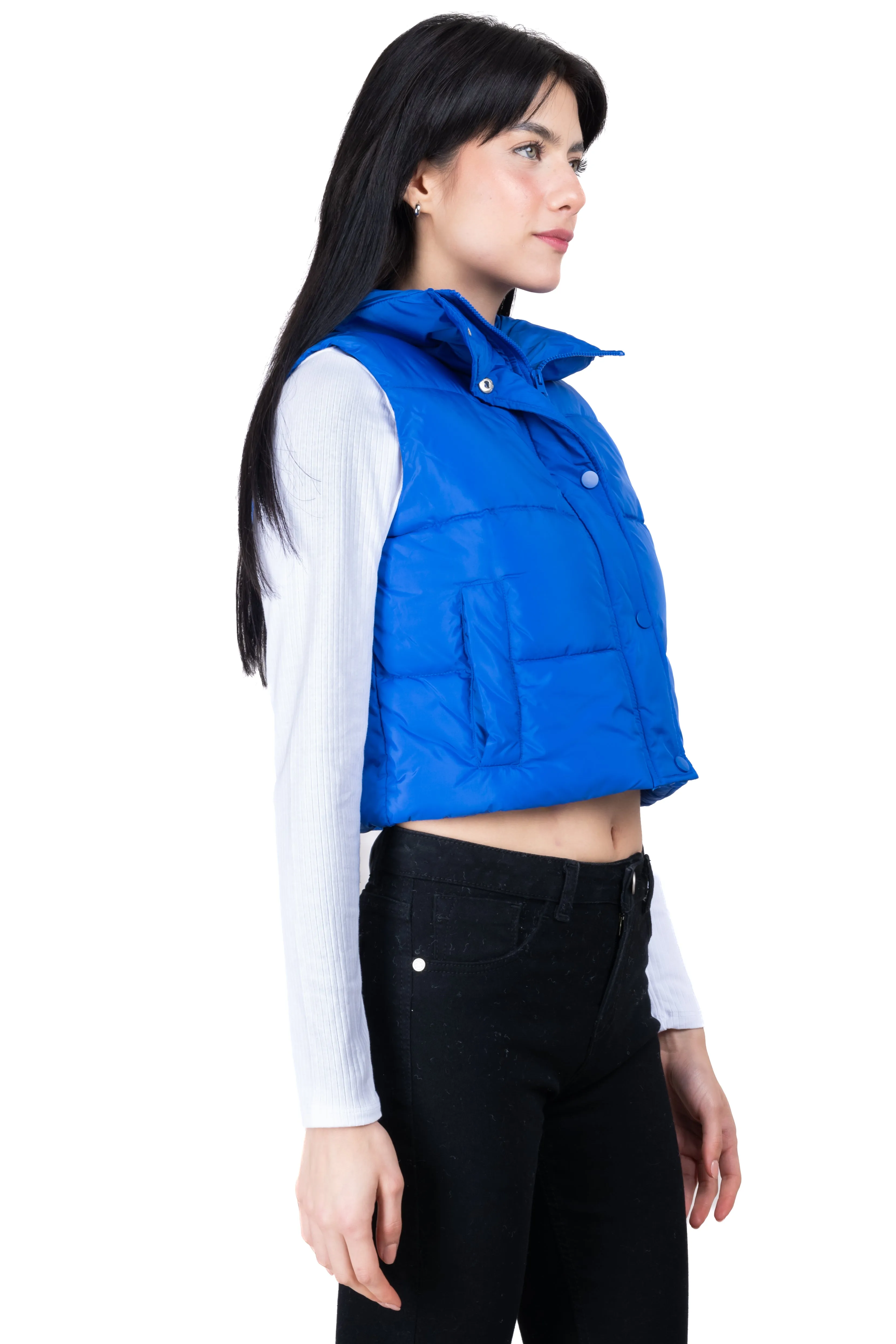 Chaleco crop puffer monocolor sold by Shasa product image thumbnail 3