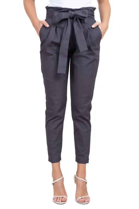 Pantalón Paper Bag Cintura Alta Cinturón made by Shasa