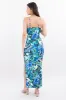 Vestido maxi abertura estampado hojas sold by Shasa