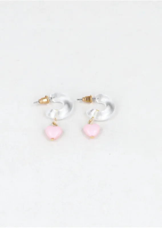 Arracadas Corazon Transparente sold by Shasa