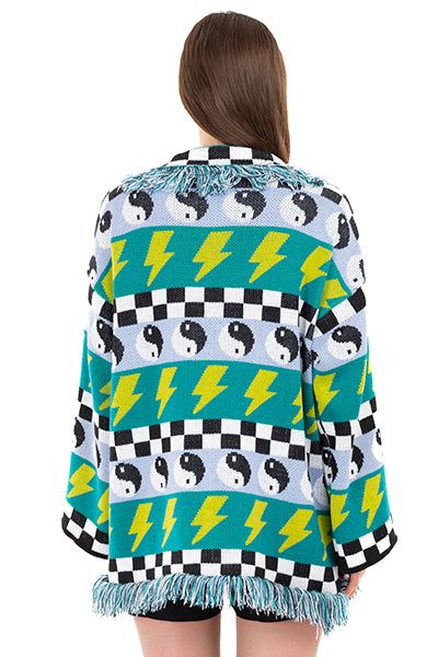 Cárdigan abierto flecos cuadros sold by Shasa product image thumbnail 4