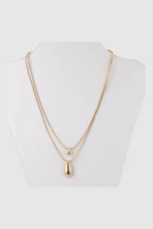 Collar 2 Capas Gota Metal sold by Shasa