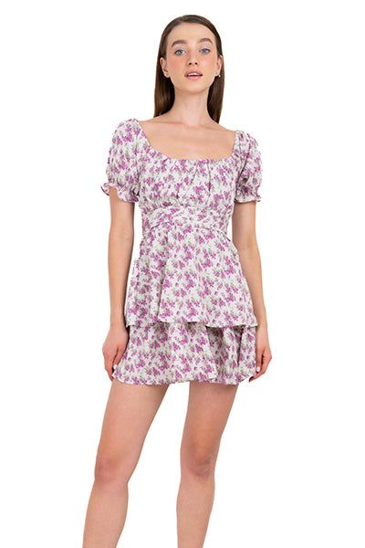 Vestido mini manga abullonada flores sold by Shasa product image thumbnail 2