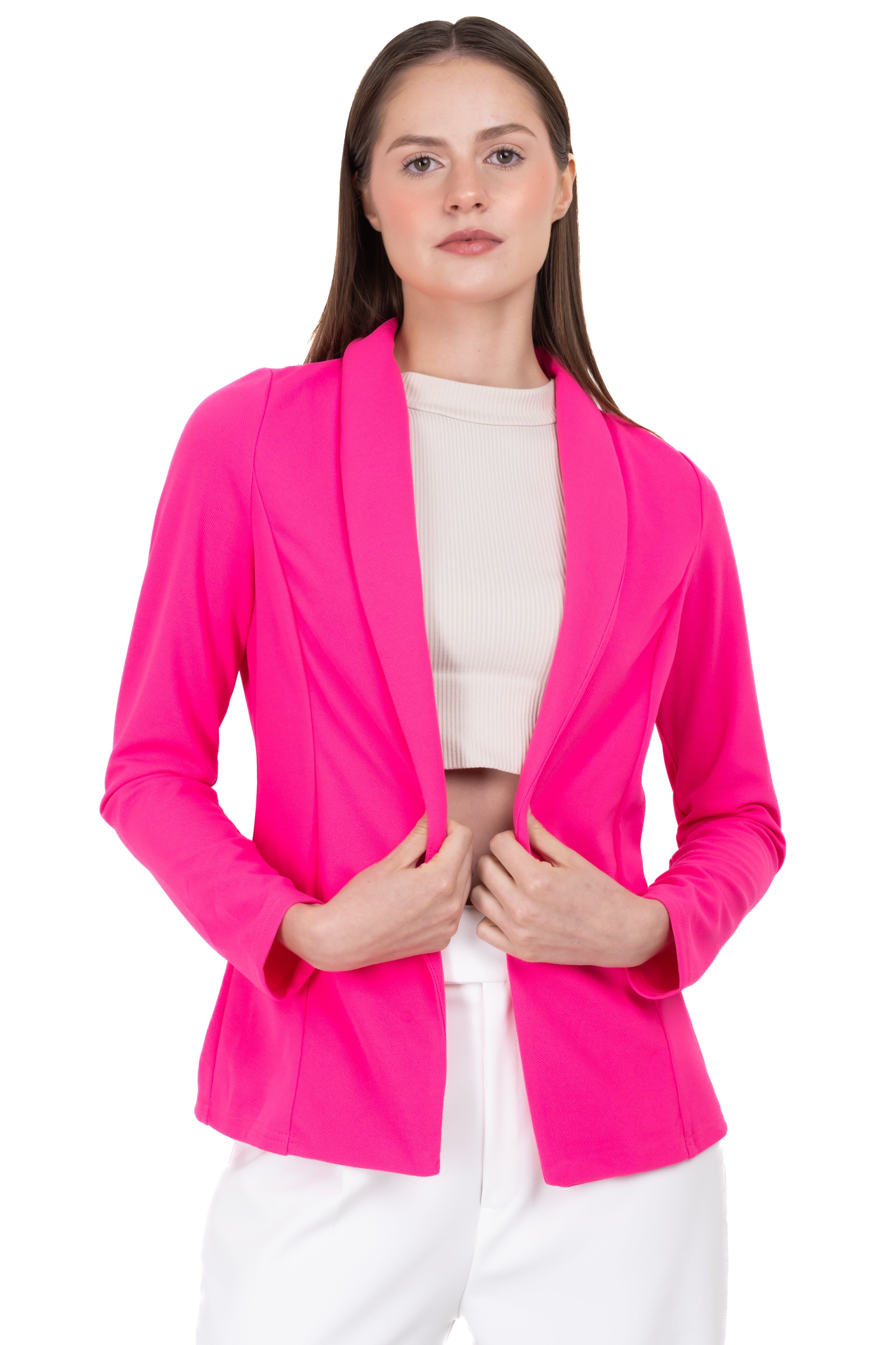 Saco liso cuello solapa sold by Shasa