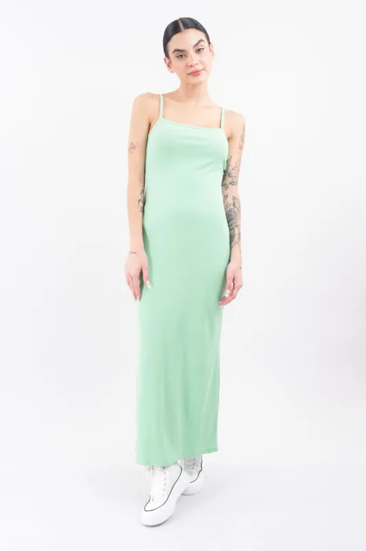 Vestido maxi acanalado abertura sold by Shasa