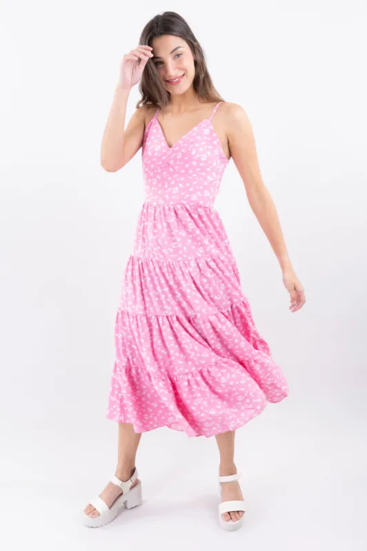 Vestido midi botones flores sold by Shasa
