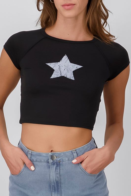 Playera crop estrella detalle cortes sold by Shasa product image thumbnail 5