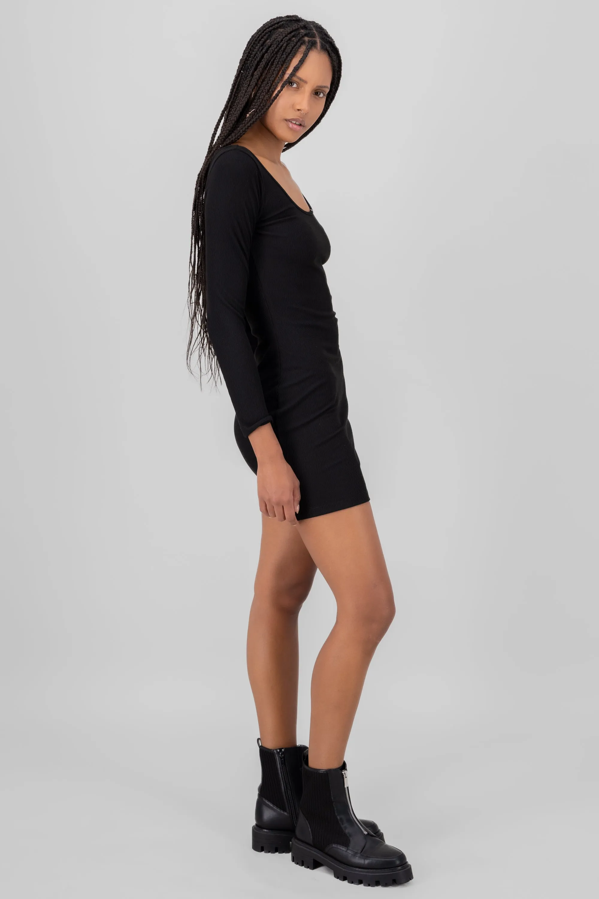 Vestido mini rib manga larga sold by Shasa product image thumbnail 3