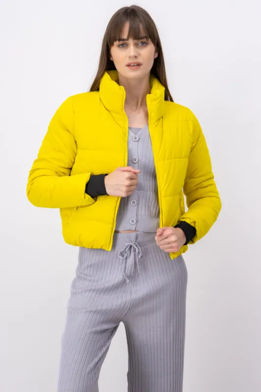 Chamarra capitonada efecto brillo sold by Shasa