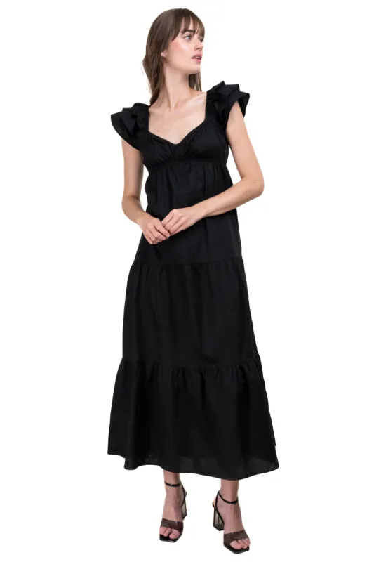 Vestido maxi mangas olanes sold by Shasa