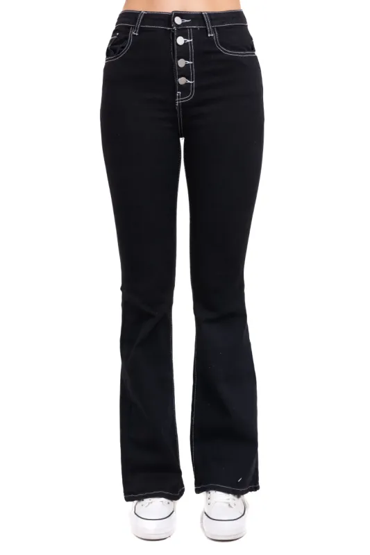 Jeans flared botones sold by Shasa