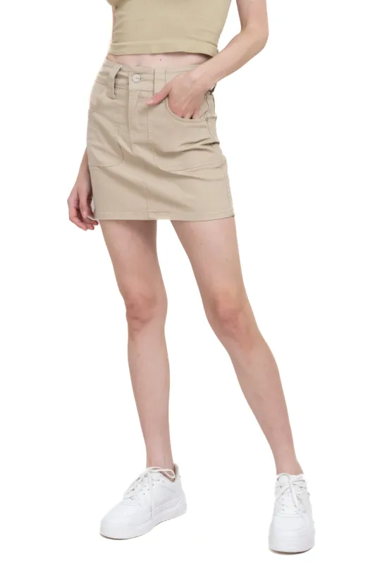 Falda mini cargo monocolor sold by Shasa