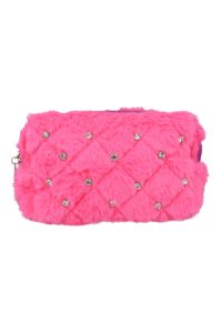 Cosmetiquera peluche brillos sold by Shasa