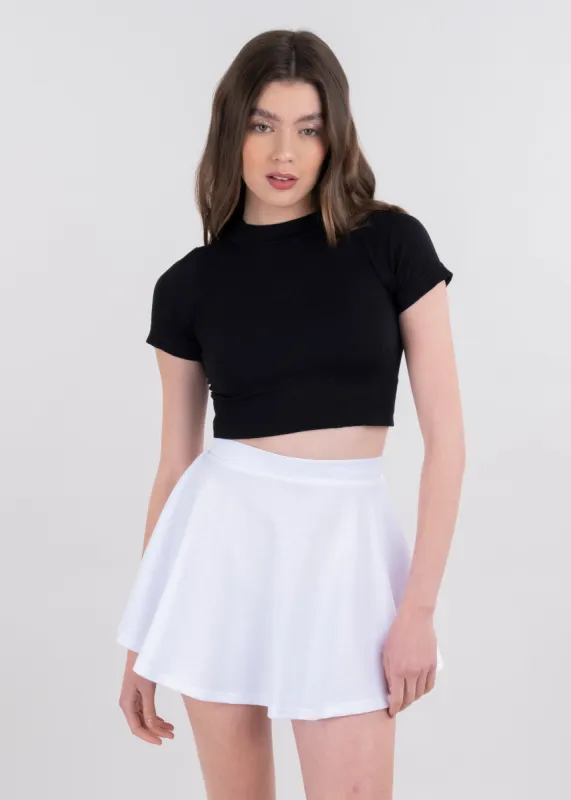 Top crop rib cuello alto sold by Shasa