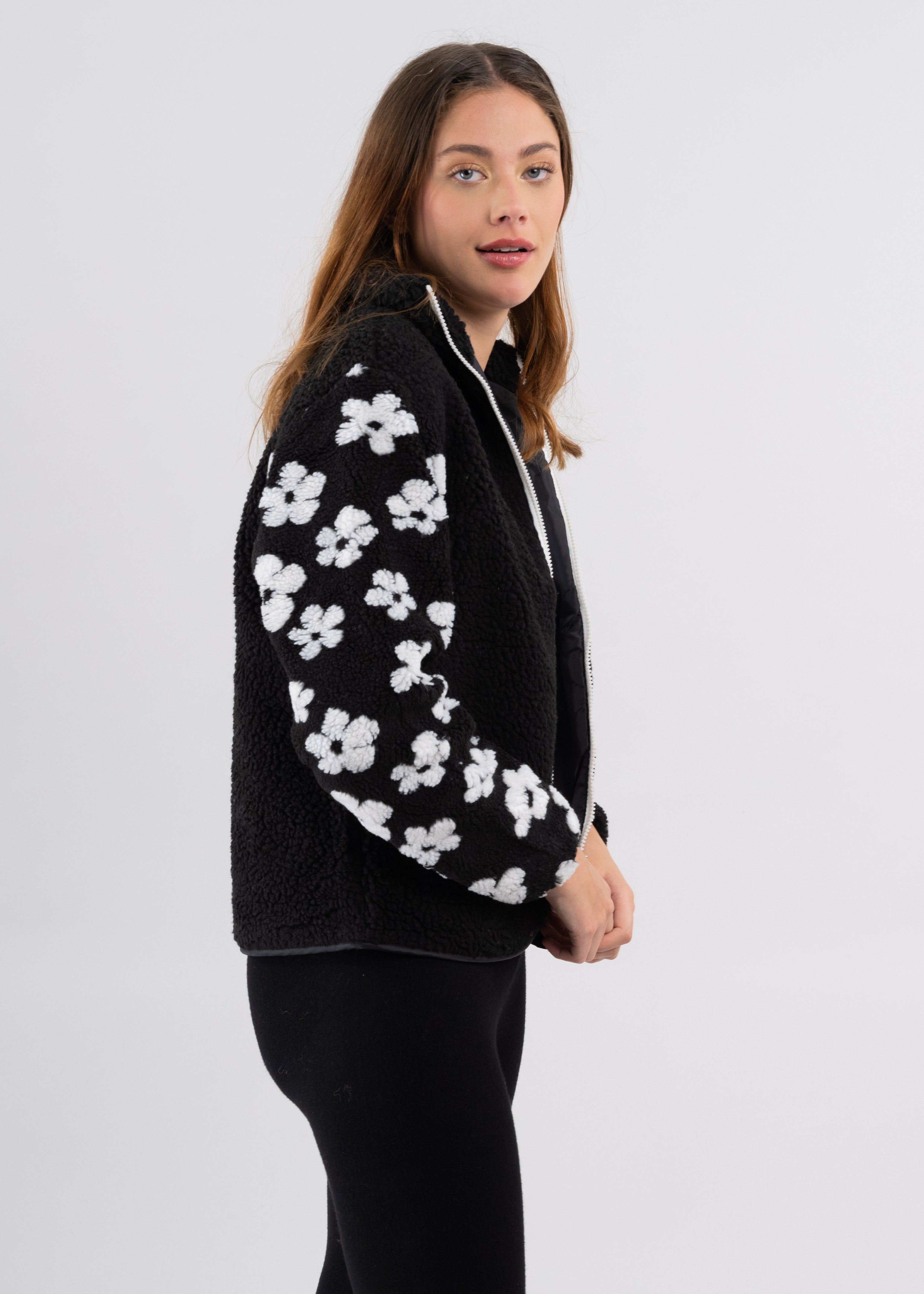 Chamarra peluche bicolor flores sold by Shasa product image thumbnail 2