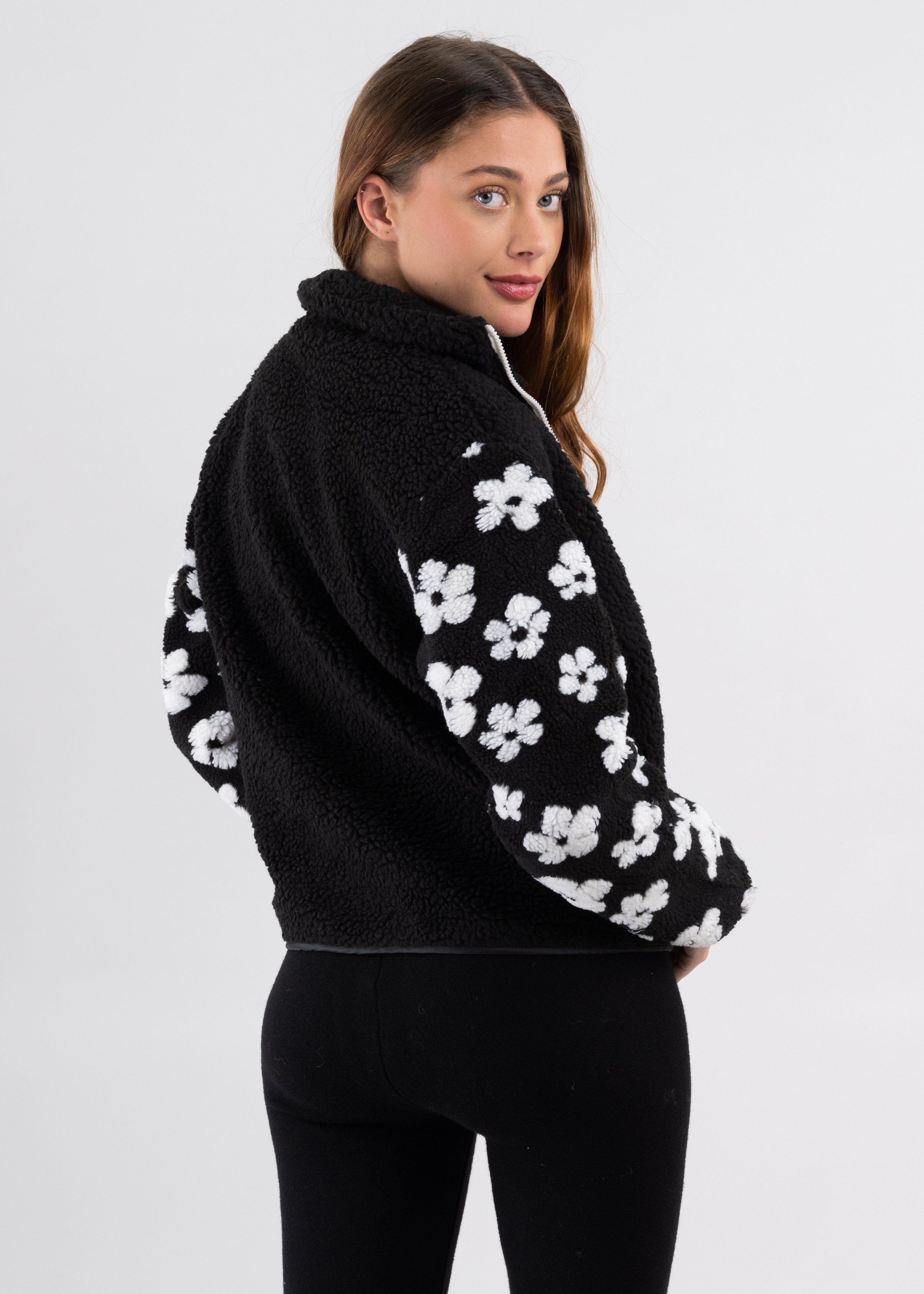 Chamarra peluche bicolor flores sold by Shasa product image thumbnail 3