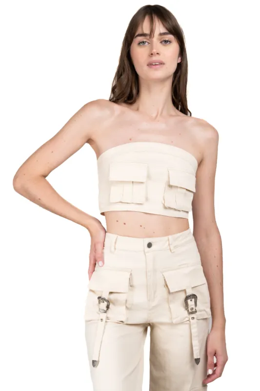 Top cargo de gabardina sold by Shasa