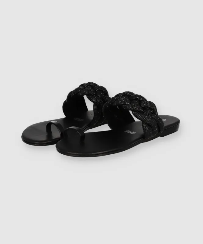 Sandalia Trenza Anillo Dedo Brillos sold by Shasa