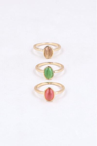 Set 3 anillos piedra sold by Shasa