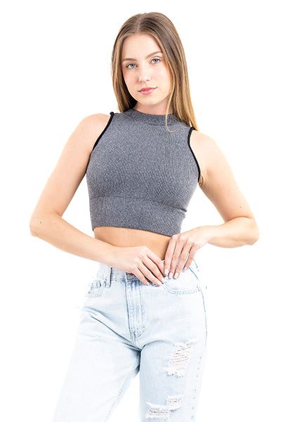 Top tank rib borde contraste sold by Shasa