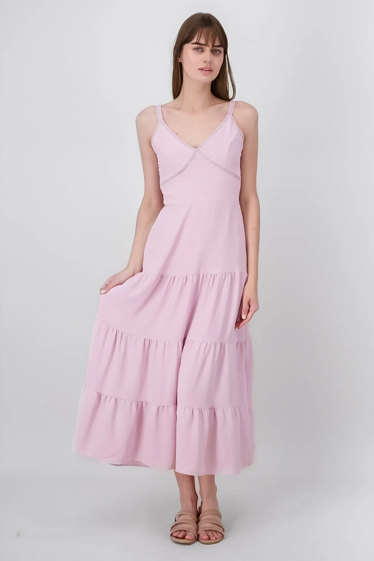 Vestido maxi tirantes escote sold by Shasa