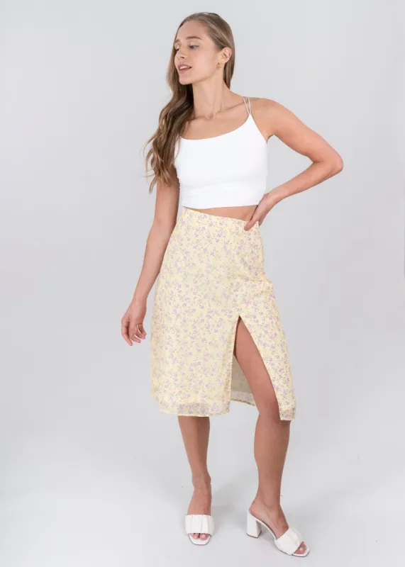 Falda Midi Flores sold by Shasa