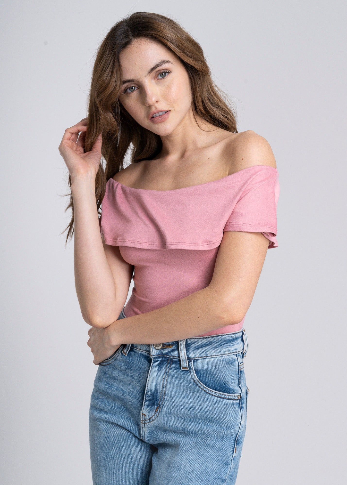 Bodysuit olanes hombro descubierto sold by Shasa