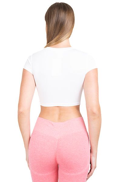 Top crop manga corta lisa sold by Shasa product image thumbnail 4