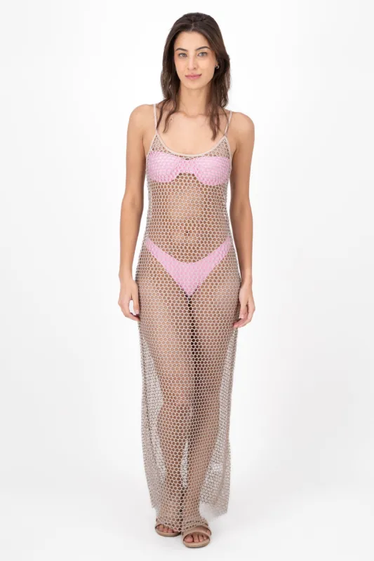 Vestido Maxi Red Con Brillos Hypsters sold by Shasa