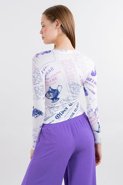 Top Manga Larga Periódico sold by Shasa product image thumbnail 4