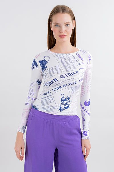 Top Manga Larga Periódico sold by Shasa product image thumbnail 2