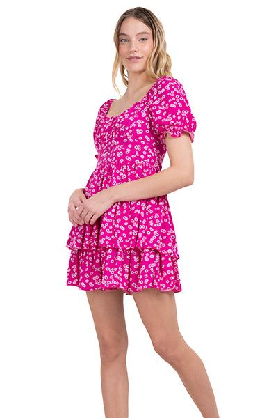 Vestido flores manga abullonada sold by Shasa