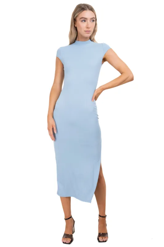 Vestido maxi bodycon cuello mao sold by Shasa