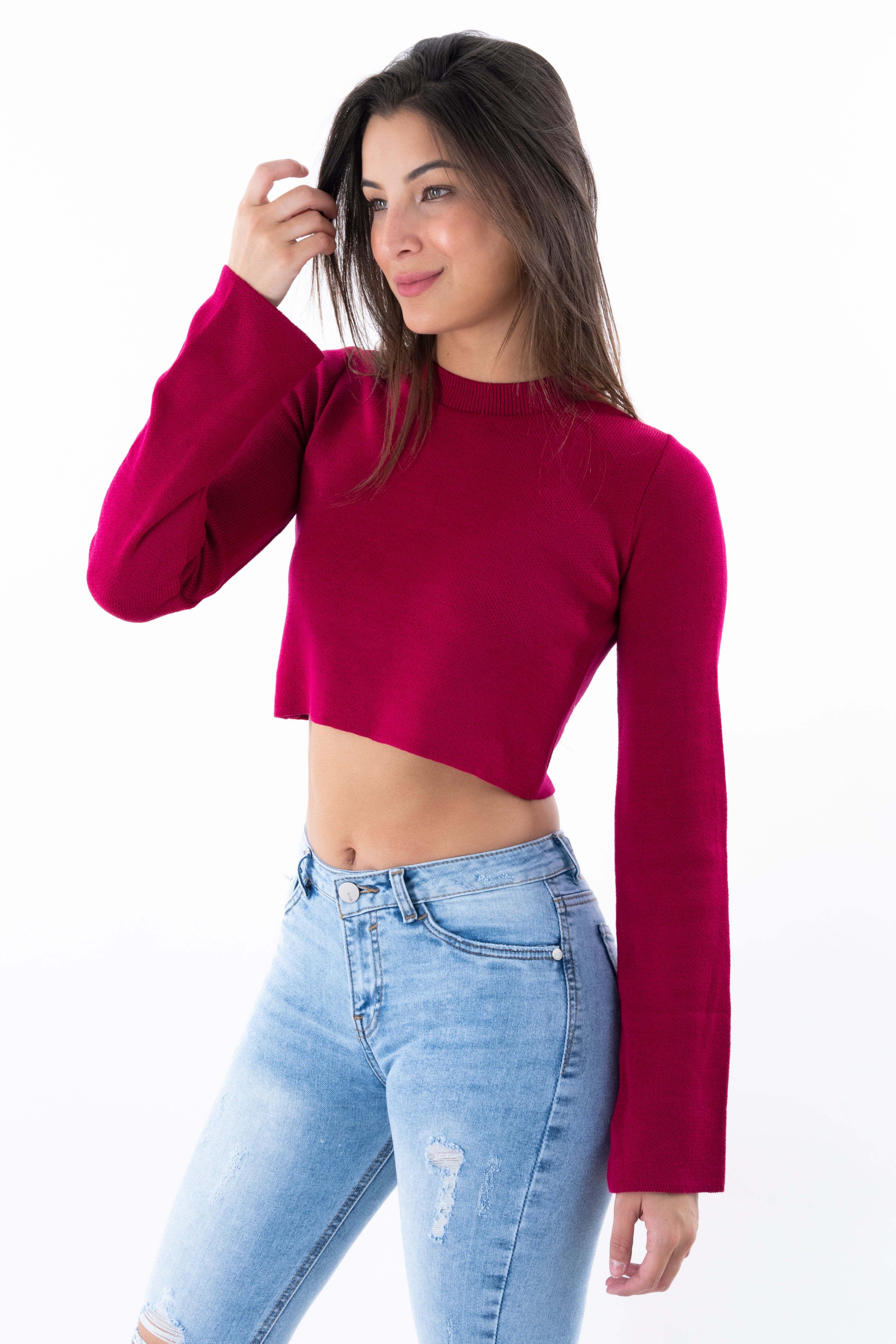 Suéter crop manga amplia sold by Shasa product image thumbnail 3