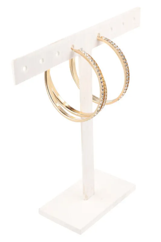 Arracadas 2 lineas brillos sold by Shasa