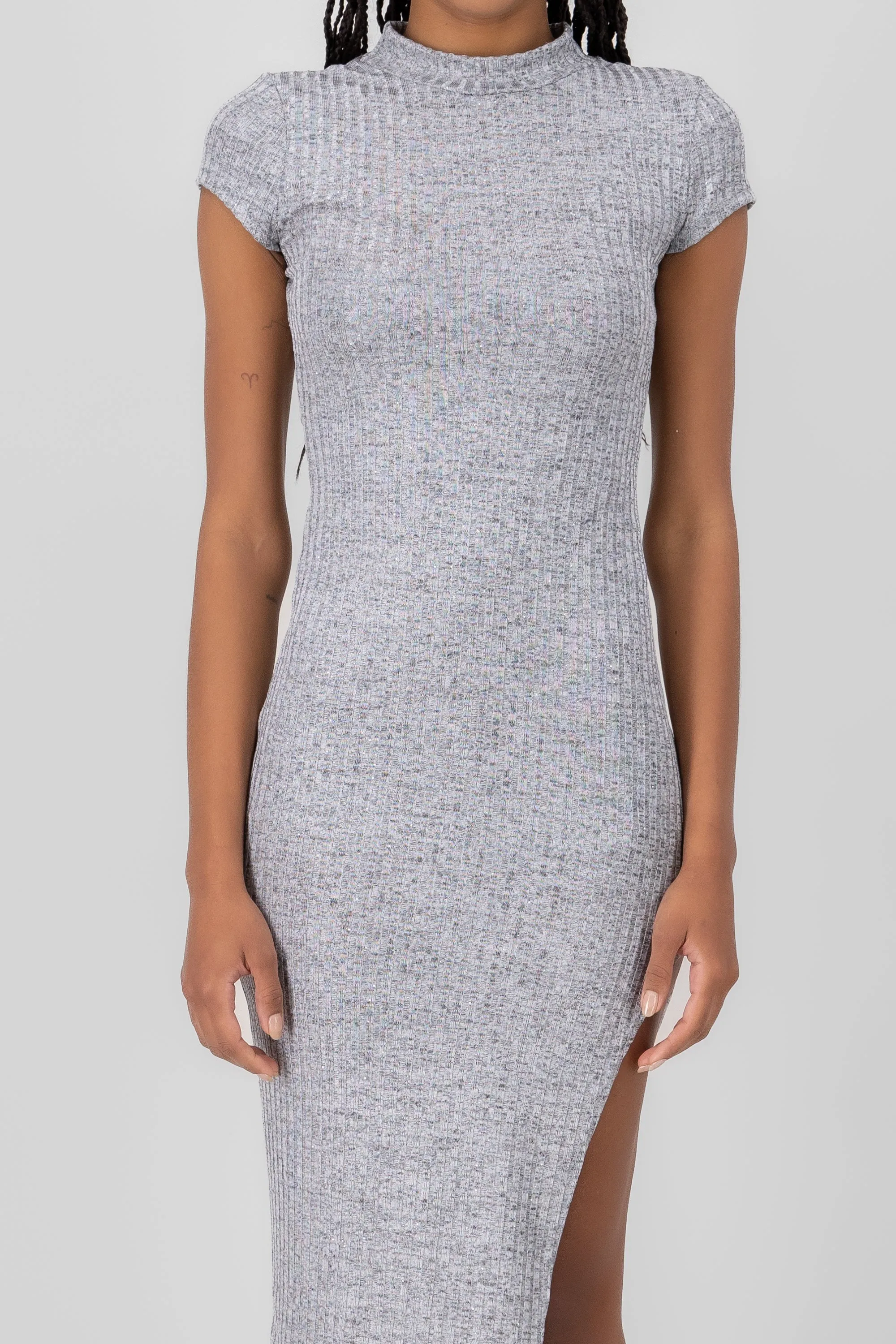 Vestido de manga corta de rib con brillo sold by Shasa product image thumbnail 5