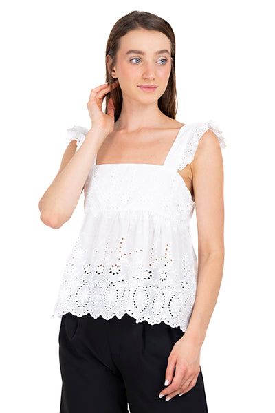 Blusa amplia tejido eyelat olanes sold by Shasa product image thumbnail 2