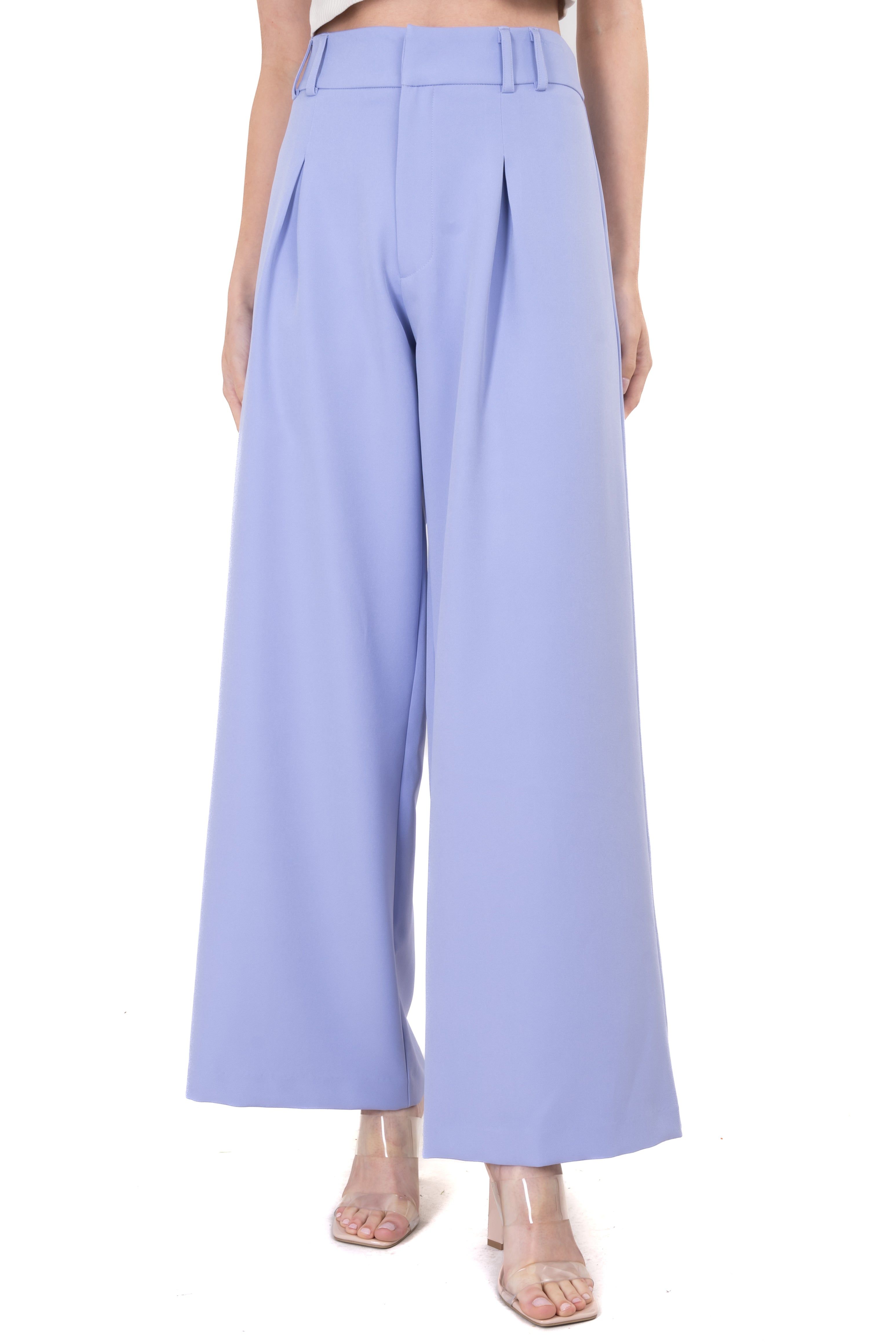 Pantalón recto pinza plisada sold by Shasa