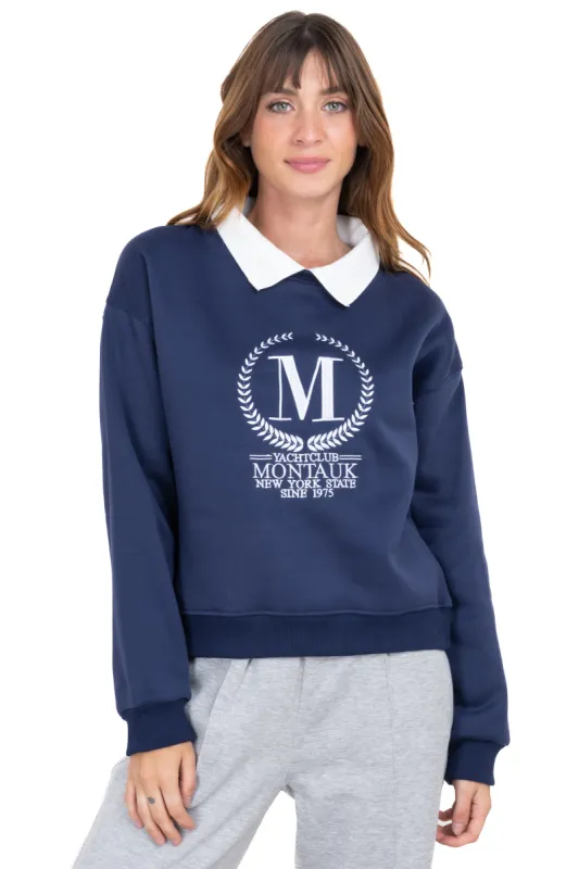 Sudadera cuello solapa bordado M sold by Shasa