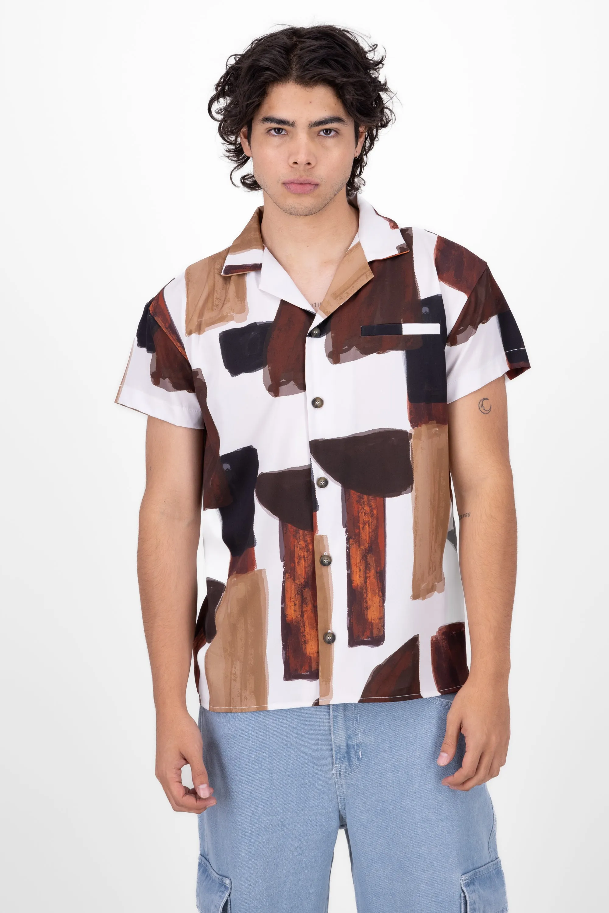 Camisa Resort Manga Corta Brushes sold by Shasa product image thumbnail 2