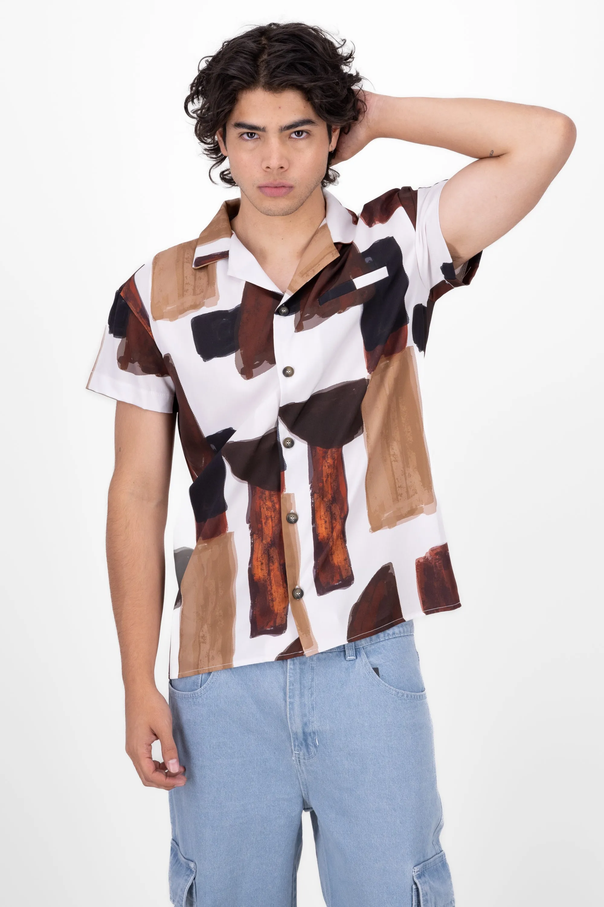 Camisa Resort Manga Corta Brushes sold by Shasa