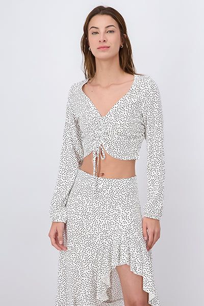 Blusa crop fruncido manga larga sold by Shasa product image thumbnail 2