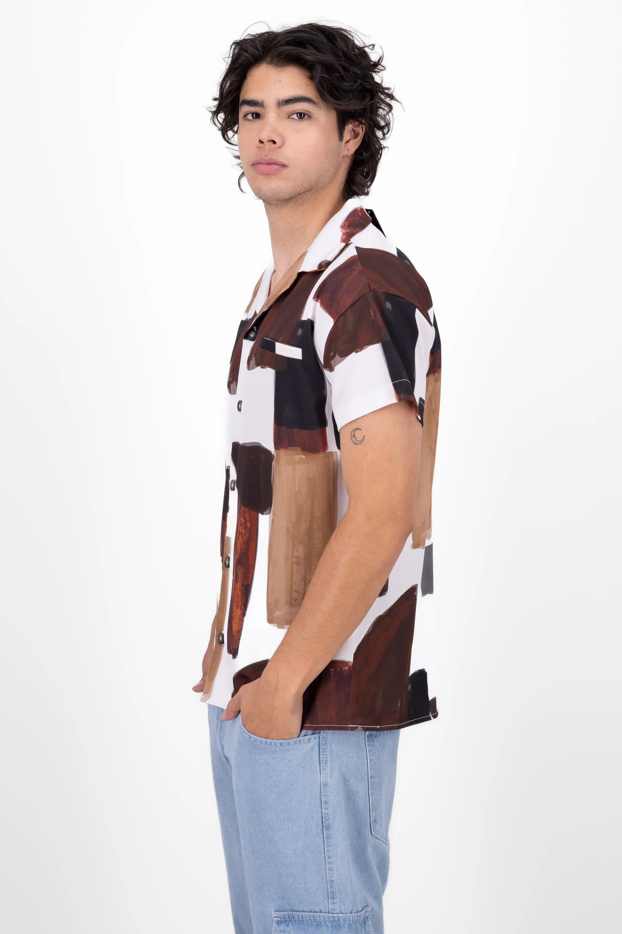 Camisa Resort Manga Corta Brushes sold by Shasa product image thumbnail 3